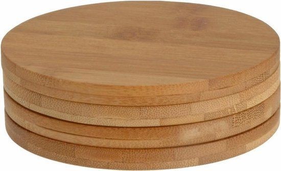 Onderzetters Bamboe 4 stuks Onderzetters Bamboe 4 stuks
