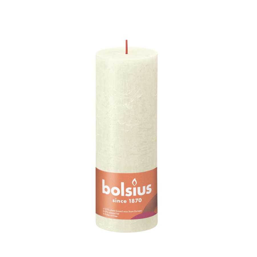 Bolsius kaars 190x68mm soft parel rustiek Bolsius kaars 190x68mm soft parel rustiek
