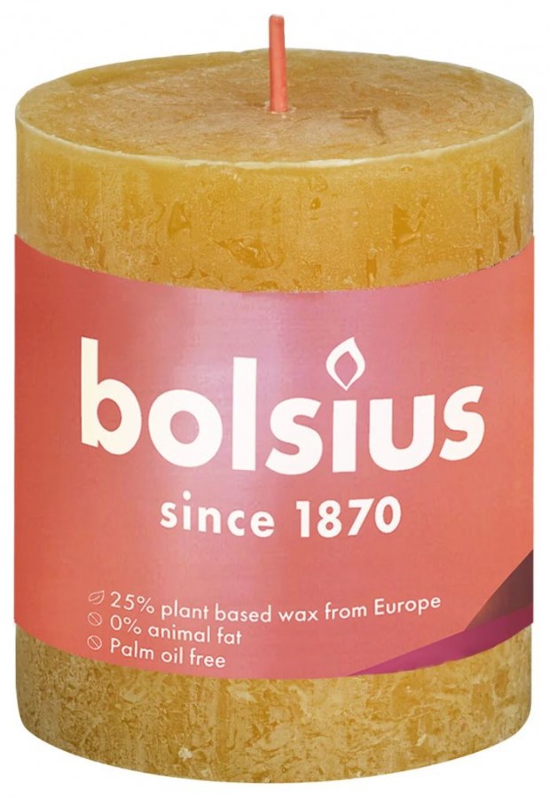Bolsius Kaars 80X68mm Honey Rustiek Bolsius Kaars 80X68mm Honey Rustiek