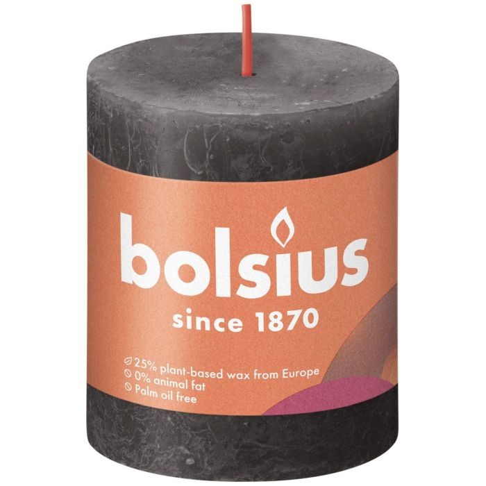 Bolsius Kaars 80X68mm Grijs Rustiek Bolsius Kaars 80X68mm Grijs Rustiek