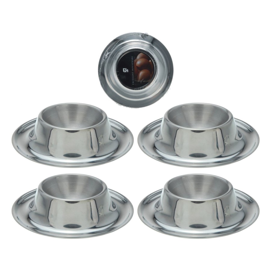 Excellent Houseware Eierdopset Rvs 4 Stuks