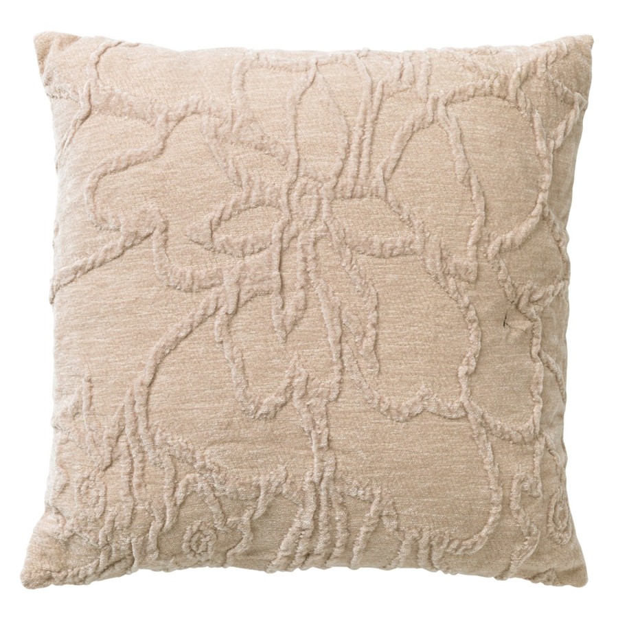 Dutch Decor Flora Sierkussen met patroon 45x45cm Pumice Stone Dutch Decor Flora Sierkussen met patroon 45x45cm Pumice Stone
