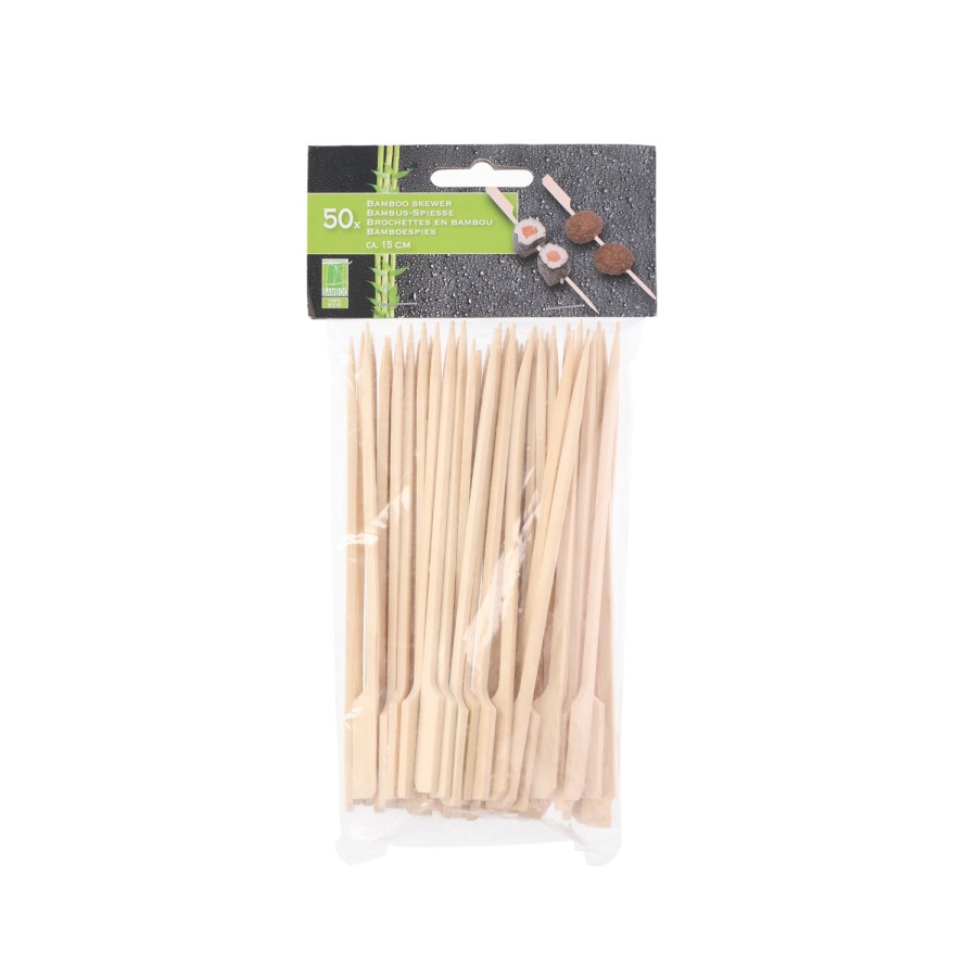 Eco-Import Bamboo Cocktailprikkers 15cm 50 Stuks Eco-Import Bamboo Cocktailprikkers 15cm 50 Stuks