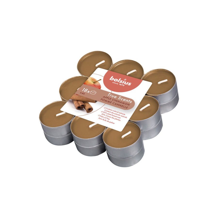 Bolsius Geurtheelichten True Scents Appel-Kaneel 18 Stuks