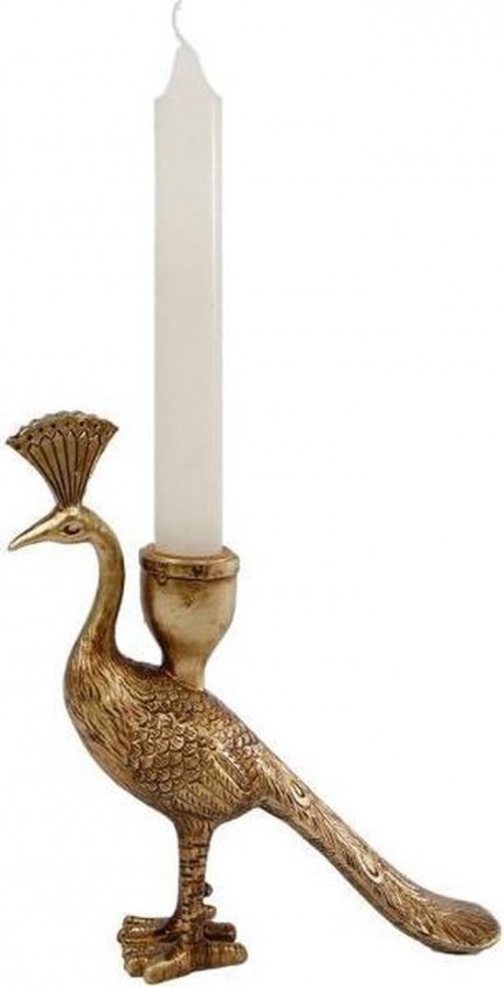Kandelaar Pauw Goud 18,5cm Kandelaar Pauw Goud 18,5cm