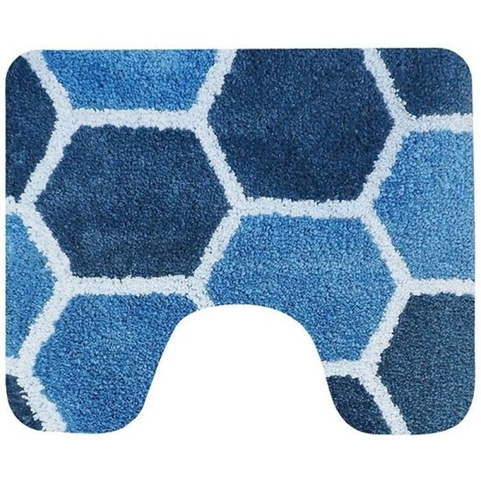 Toiletmat Blauw Rennes 60X50cm Toiletmat Blauw Rennes 60X50cm