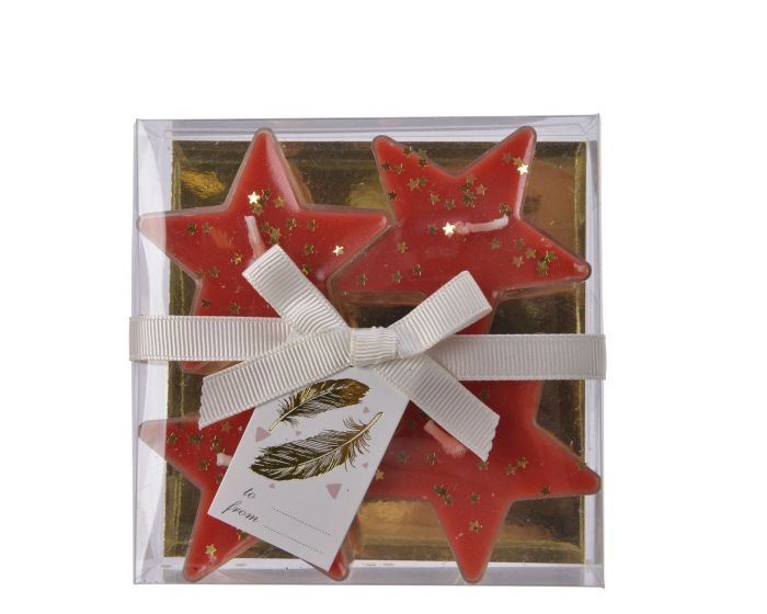 Theelicht Ster Rood Set 4 6cm Theelicht Ster Rood Set 4 6cm