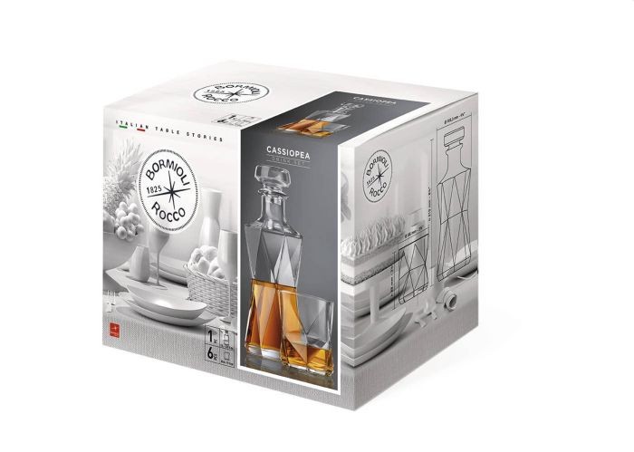Bormioli cas1825 wiskey set 7 delig Bormioli cas1825 wiskey set 7 delig