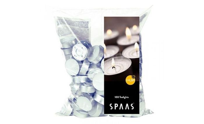 Spaas Theelichten 4.5uur 100 Stuks Spaas Theelichten 4.5uur 100 Stuks
