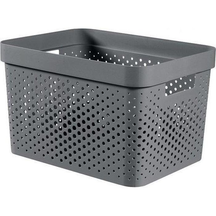 Curver Infinitybox Dots 17L Antraciet Curver Infinitybox Dots 17L Antraciet