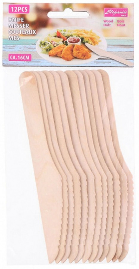Mes Hout 12 stuks 16cm Mes Hout 12 stuks 16cm