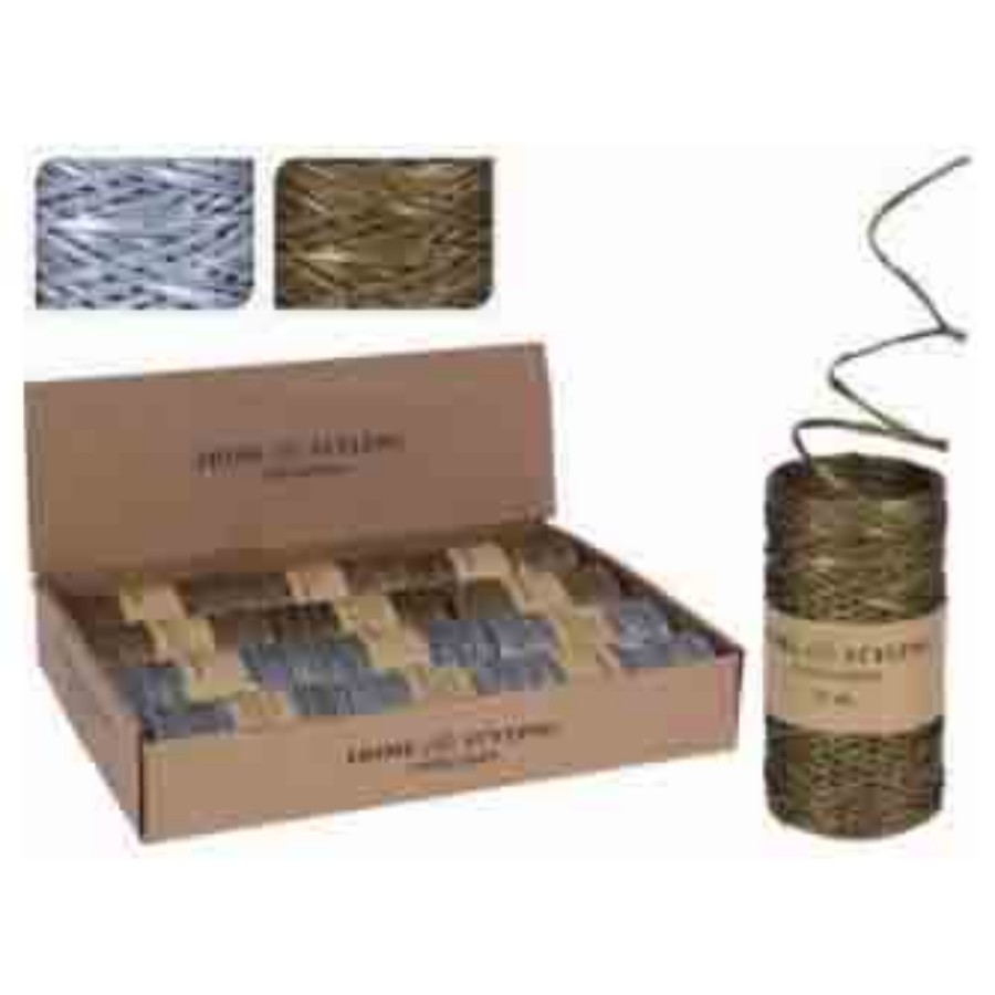 Kerst Lint Met Metaaldraad 25 Meter