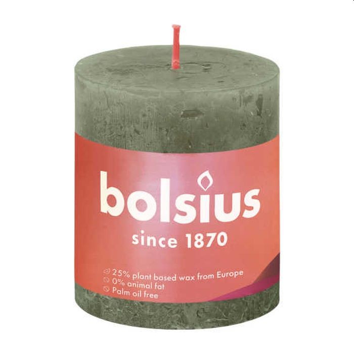 Bolsius Kaars 80X68mm Olijfgroen Bolsius Bolsius Kaars 80X68mm Olijfgroen Bolsius