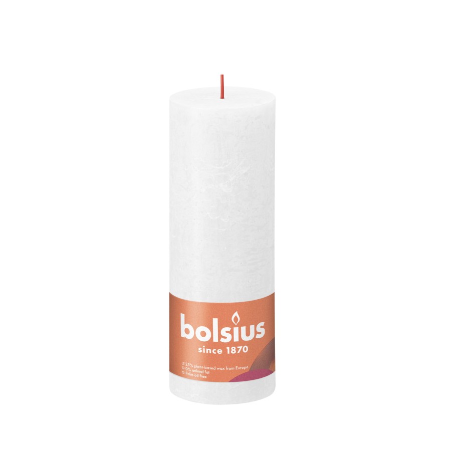 Bolsius kaars 190x68mm parel wit
