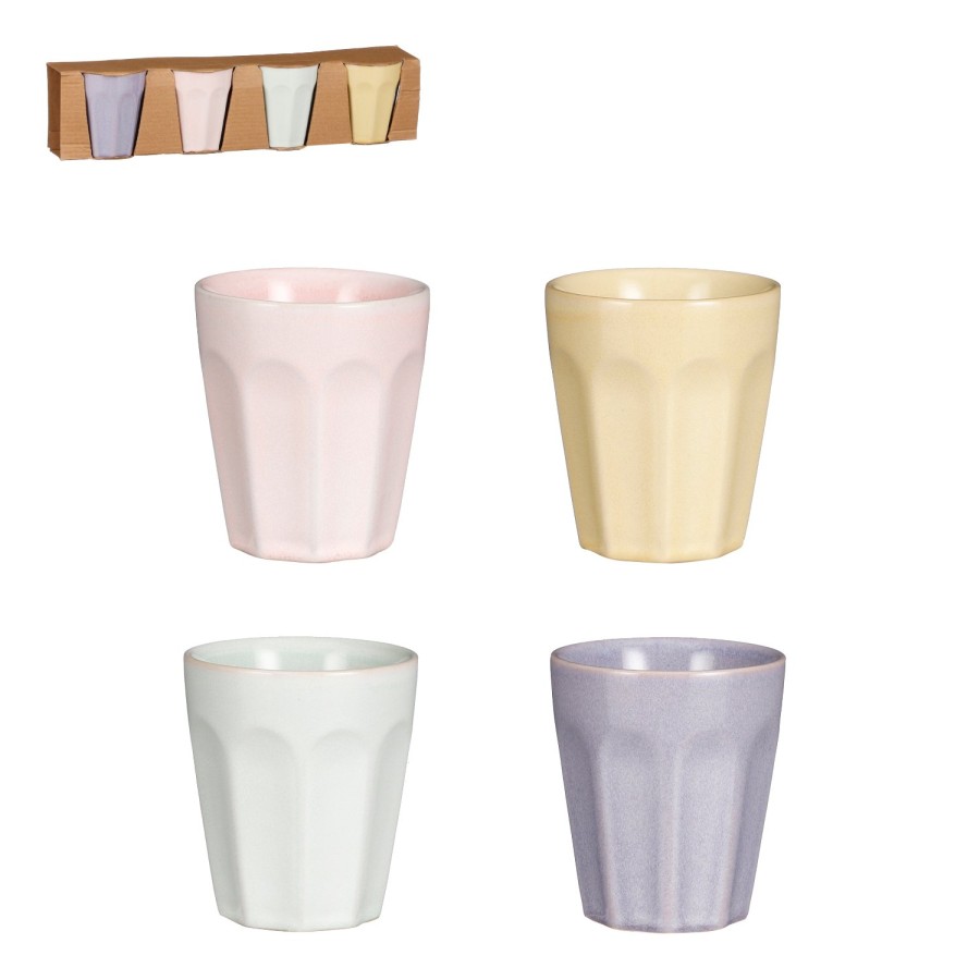 Mica Decorations Rico Senseo Beker 4 Stuks 8x7,5Cm Mica Decorations Rico Senseo Beker 4 Stuks 8x7,5Cm