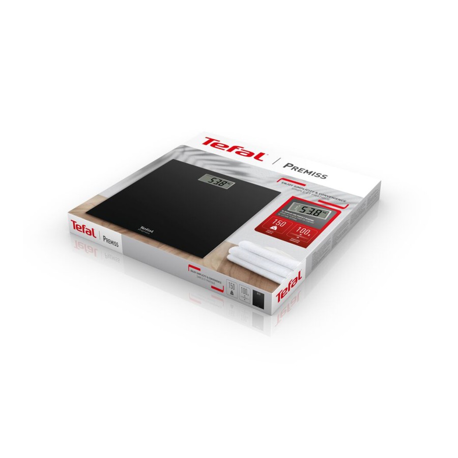 Tefal PP1400 Premiss Personenweegschaal Zwart Tefal PP1400 Premiss Personenweegschaal Zwart