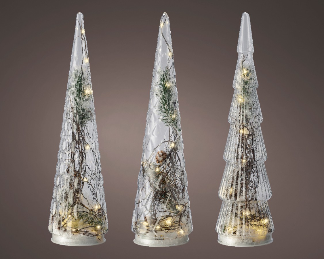 Lumineo Micro Kerstboom 35Cm 15 Lampjes Transparant Lumineo Micro Kerstboom 35Cm 15 Lampjes Transparant