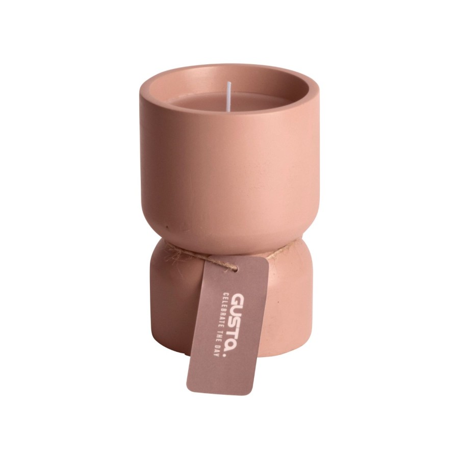 Gusta Cement Kaars 8x12Cm Roze Gusta Cement Kaars 8x12Cm Roze