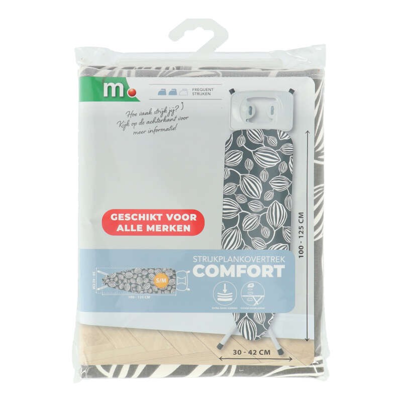 Strijkplankhoes Comfort Almond 100-125Cm Maat S/M Strijkplankhoes Comfort Almond 100-125Cm Maat S/M