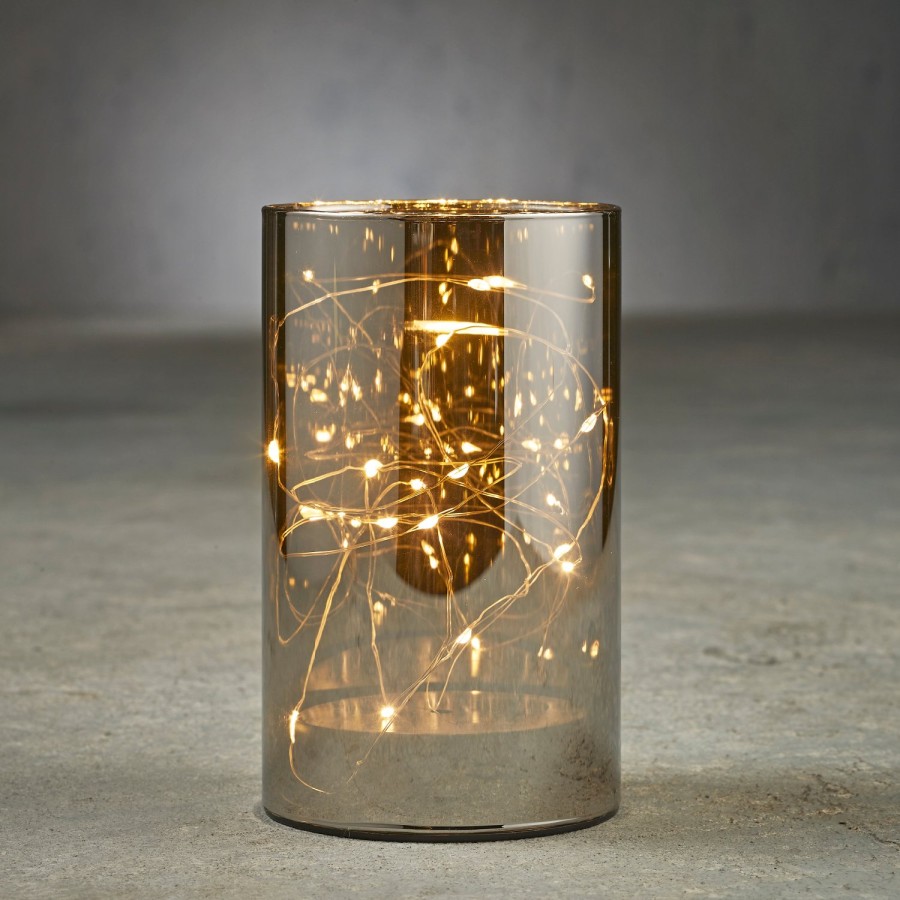 Luca Lighting Windlicht 15 Led Lampjes 15x9Cm Luca Lighting Windlicht 15 Led Lampjes 15x9Cm