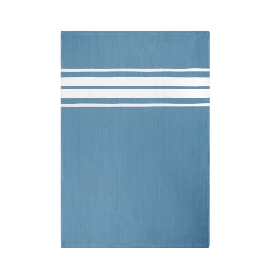 Theedoek Streep EM Kitchen 50x70cm Blauw