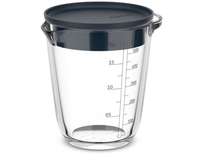 Mepal Glas Maatbeker 500ml Met Deksel Navy