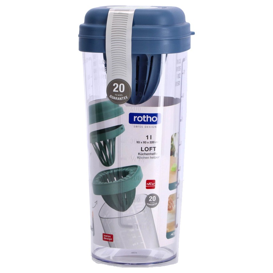 Rotho Shaker Met Pers 1 L Loft Horizon Blauw