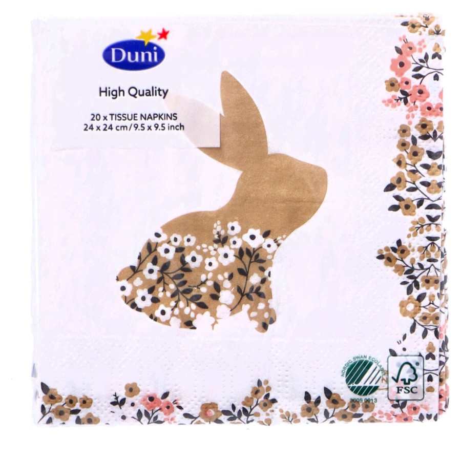Duni Paas Servetten Blooming Bunnies 24X24Cm