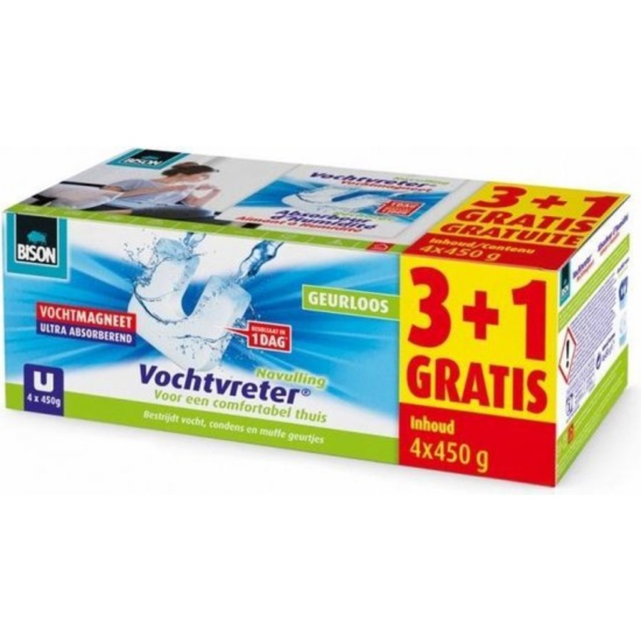 Bison Vochtvreter Magneet Navulling 3+1