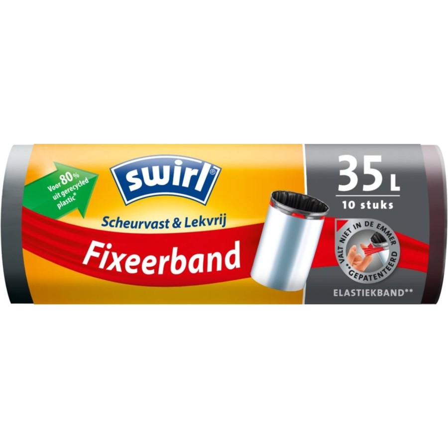 Swirl Pedaalemmerzak Met Fixeerband 35L 10 Stuks Swirl Pedaalemmerzak Met Fixeerband 35L 10 Stuks
