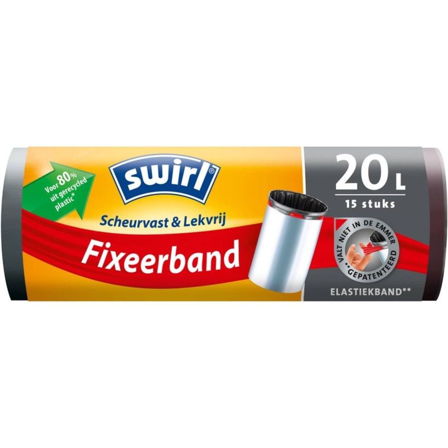 Swirl Pedaalemmerzak Met fixeerband 20 Liter 15 Stuks Swirl Pedaalemmerzak Met fixeerband 20 Liter 15 Stuks