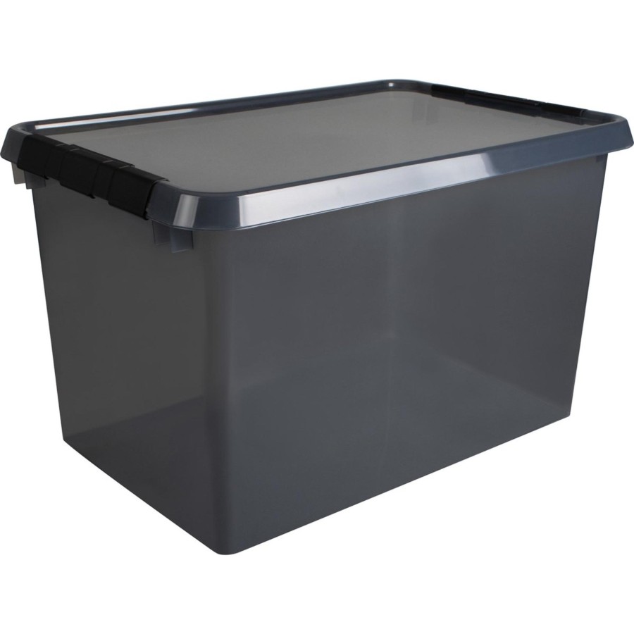 Sunware Comfort Line Opbergbox 62 Liter Transparant Grijs/zwart