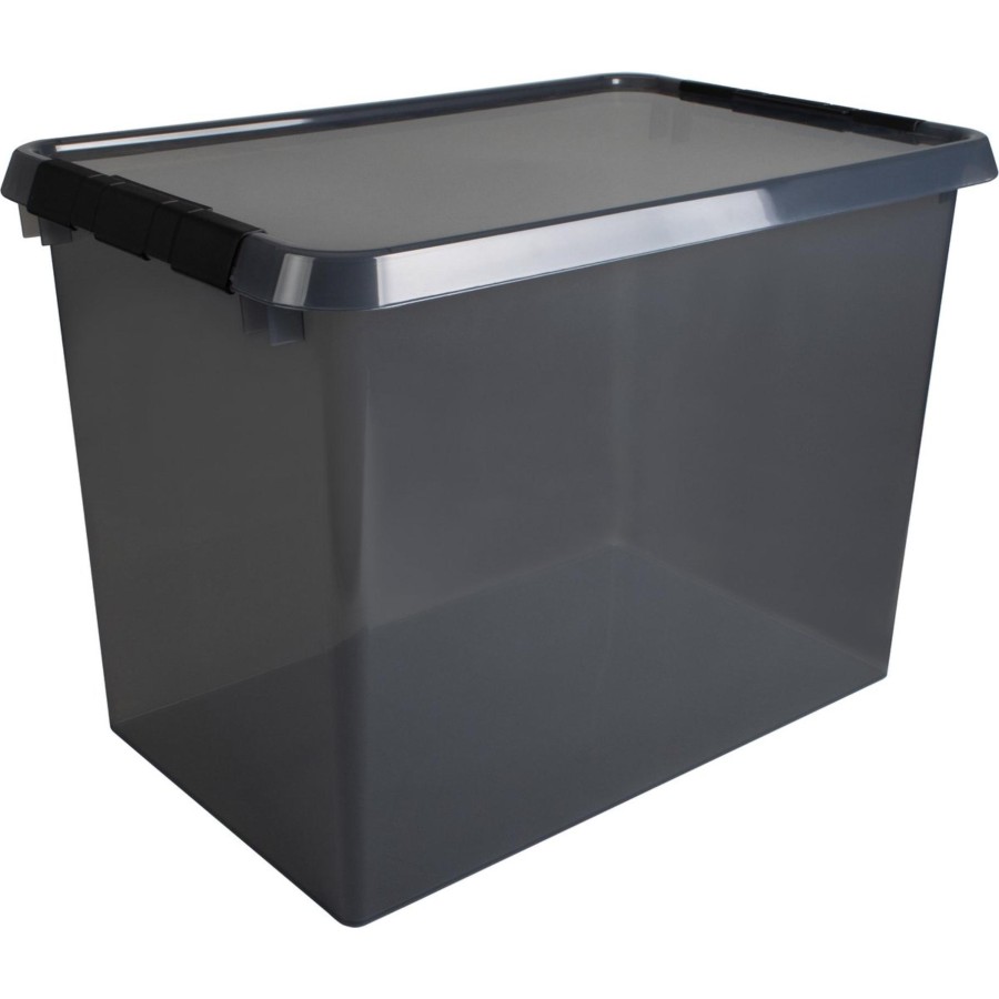 Sunware Comfort Line Opbergbox 72 Liter Transparant Grijs/zwart