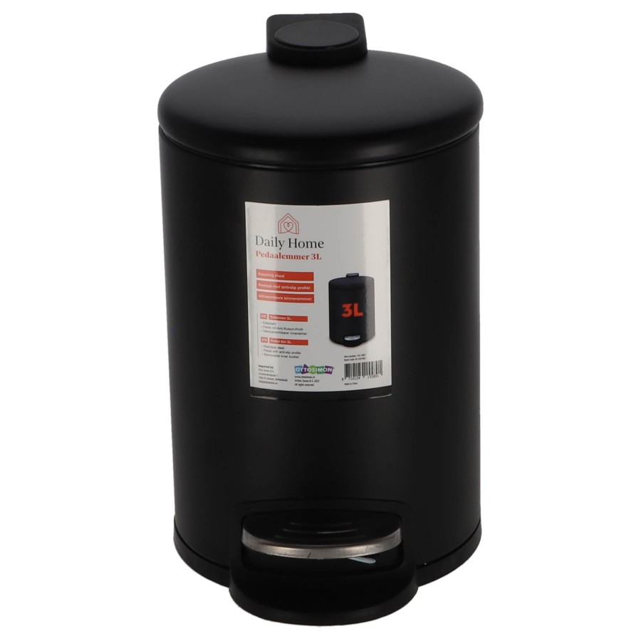 Daily Home Pedaalemmer 3l Zwart