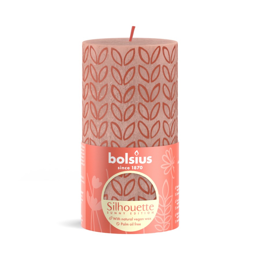 Bolsius Stompkaars Rustiek Print Misty Pink Bolsius Stompkaars Rustiek Print Misty Pink