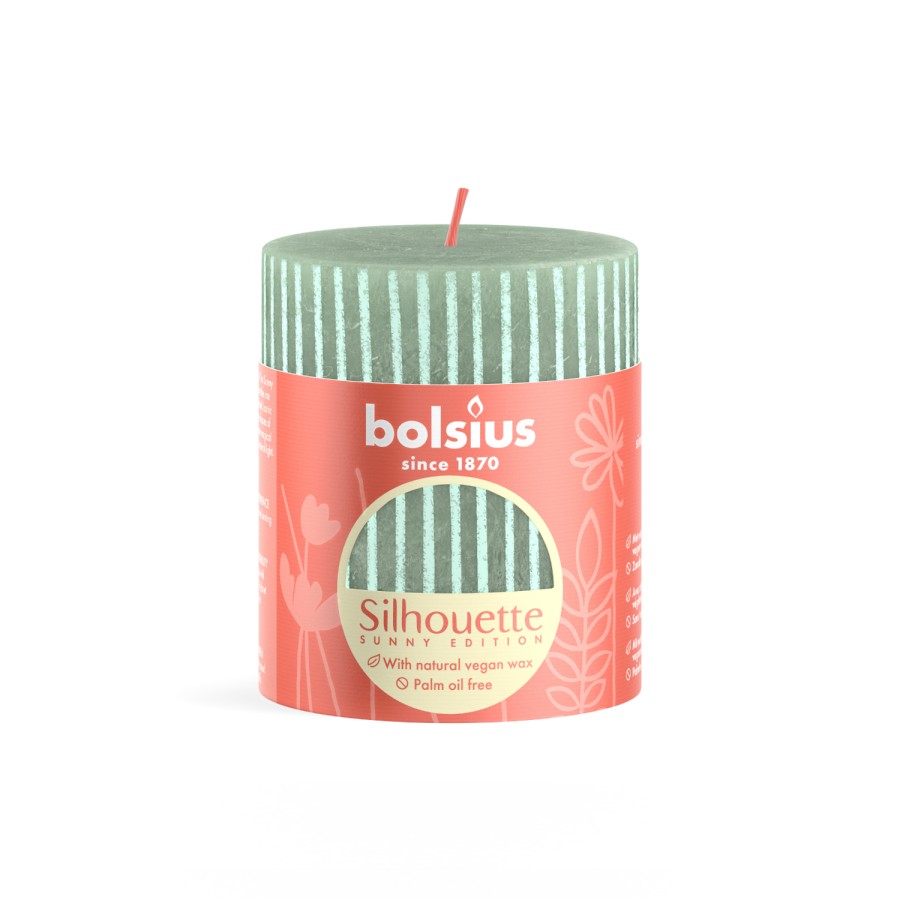 Bolsius Stompkaars Rustiek Print Jade Green Bolsius Stompkaars Rustiek Print Jade Green