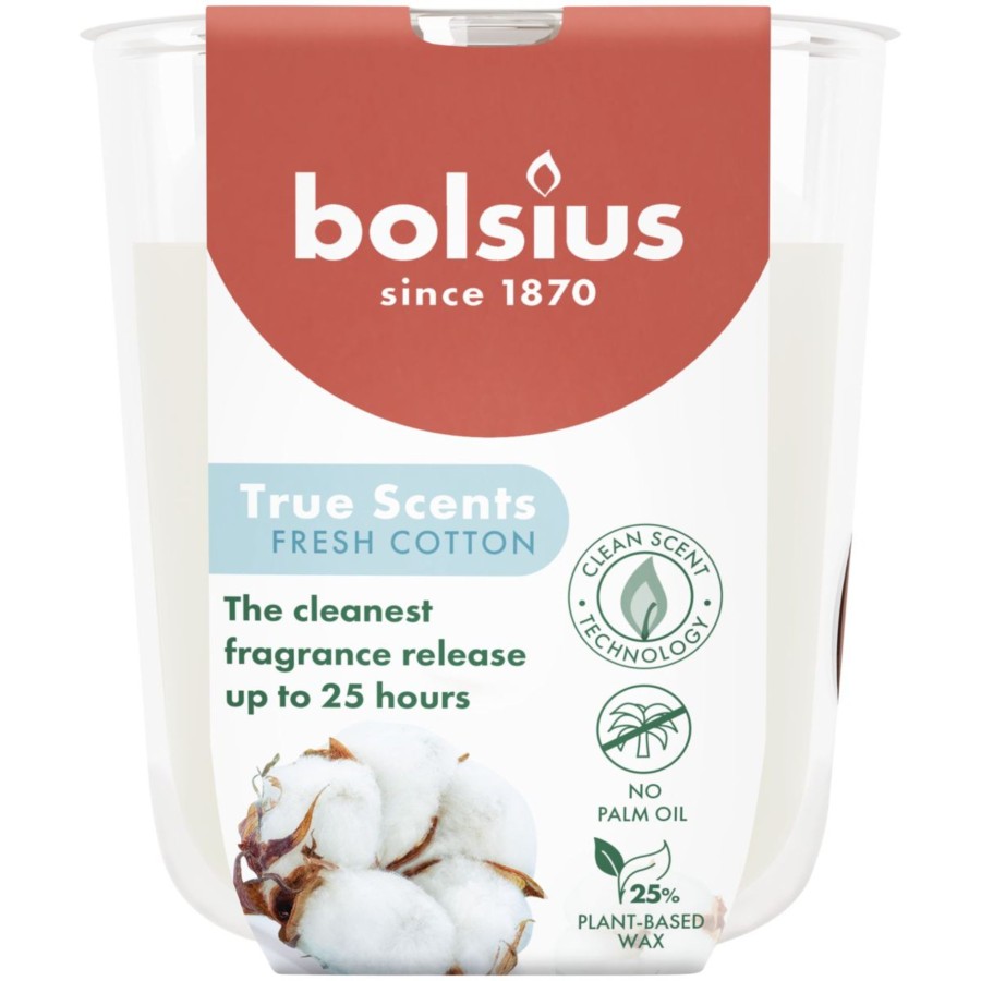 Bolsius Geurglas True Scents Fresh Cotton 80/73