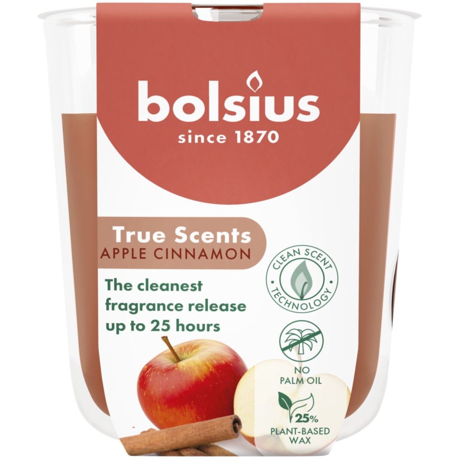 Bolsius Geurglas True Scents Apple Cinnamon 80/73