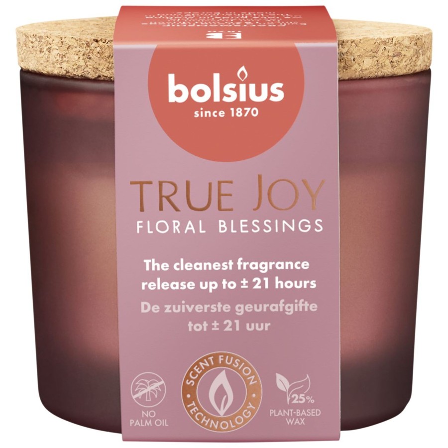 Bolsius Geurglas Met Kurk 66/83 True Joy Floral Blessings