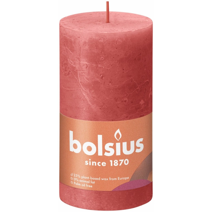 Bolsius stompkaars rustiek 130x68cm blossom pink