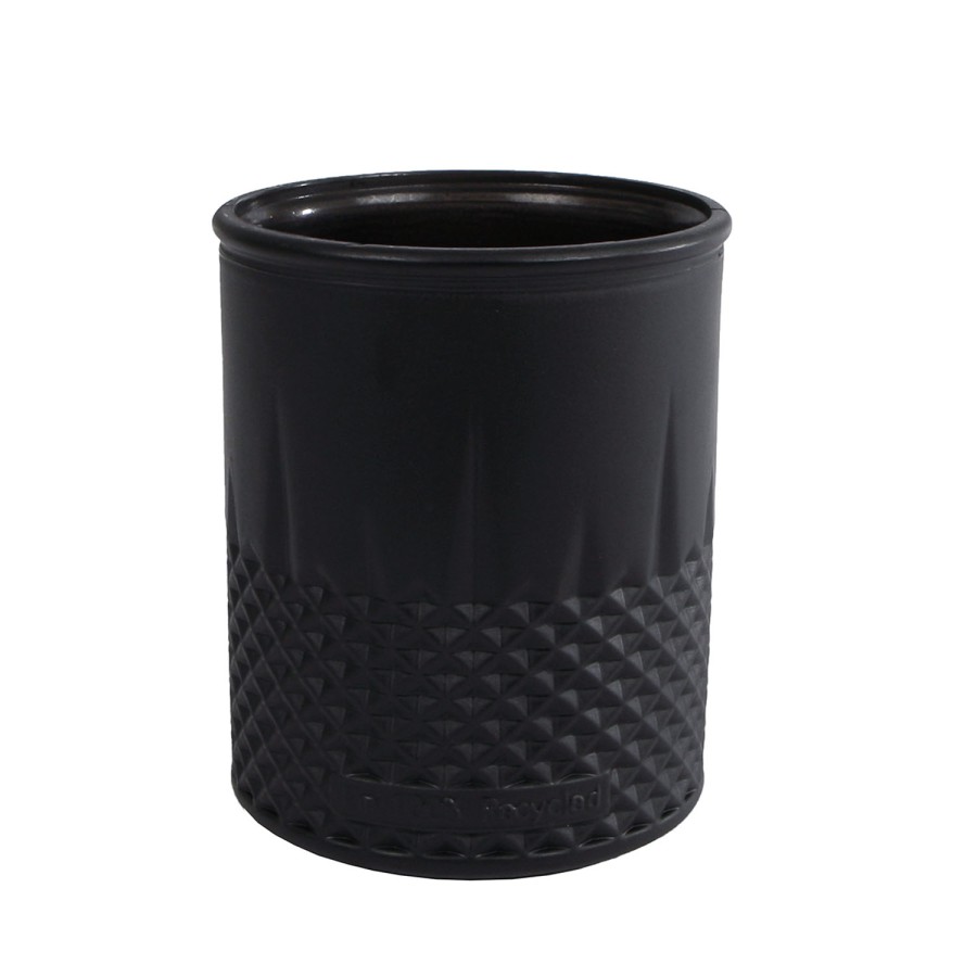 Vaas Diamond Theelicht Mat Zwart Glas 9x9x10,5Cm Vaas Diamond Theelicht Mat Zwart Glas 9x9x10,5Cm
