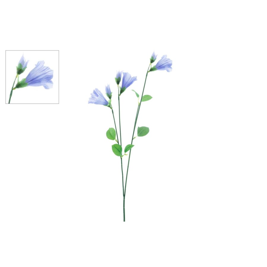 Kunstbloem "Campanula" Licht Blauw Zijde 60 Cm