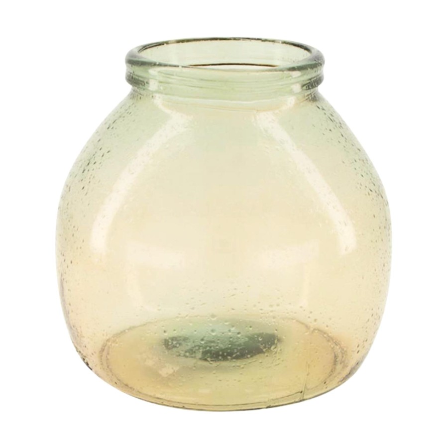 Vaas Recycled Glass O21x20 Cm Beige