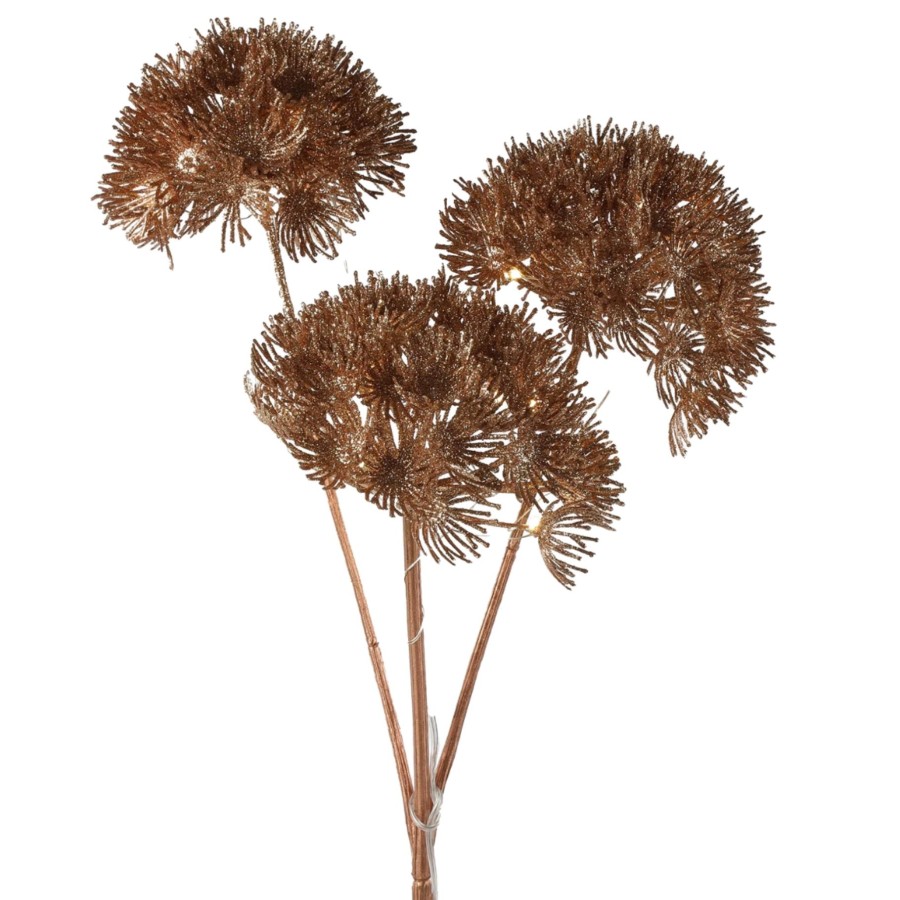 Kunst Bloem Heracleum Countryfield Led Koper 80 Cm