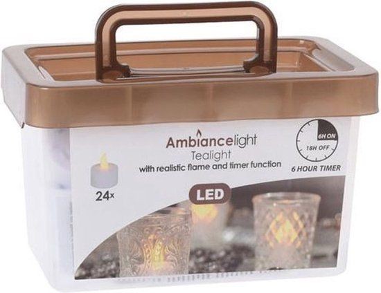 Theelicht Led 24 Stuks Met Timer