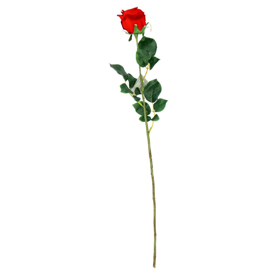 Kunstbloem Roos Rood 65cm