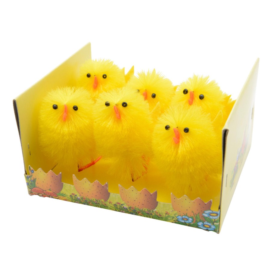 Paas Kip Chenille 6 Stuks