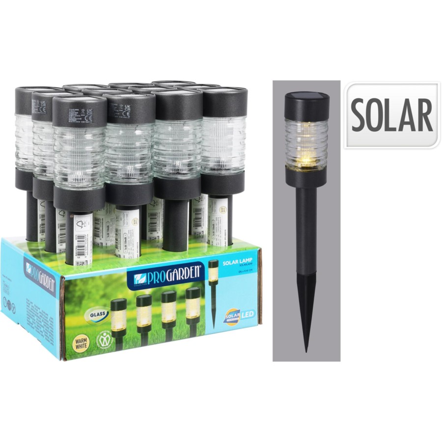 Solarlamp Antraciet Rvs+glas
