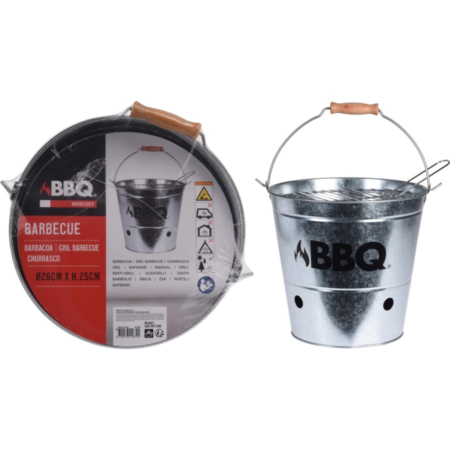 Bbq Emmer Dia Top 26,5 cm Zink