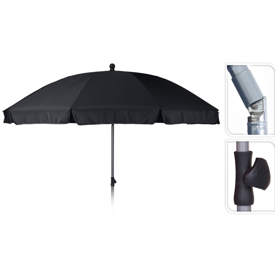 Tuinparasol Diameter 250Cm Grijs